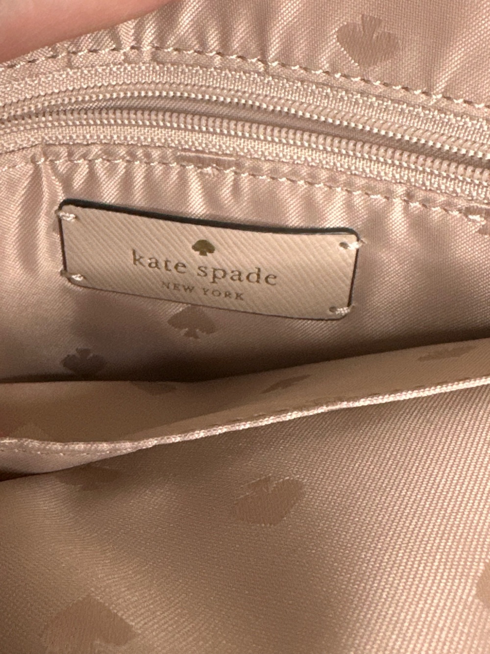Kate Spade NY Staci Dome Leather Medium Backpack colorblock warm beige black - Picture 7 of 8